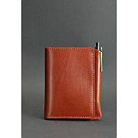 Чоловічий портмоне гаманець купюрник, гаманець хенд-мейд, гаманці з натуральної шкіри, подарунок керівнику 2.0 світло-коричневе