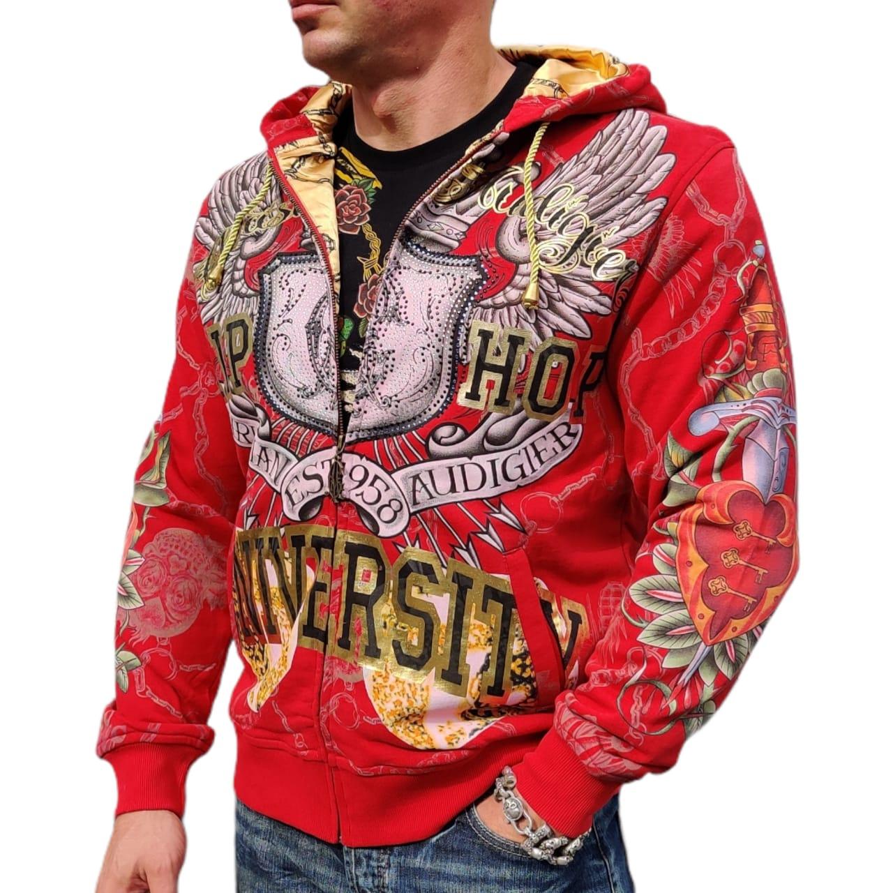 Худі світшот Ed Hardy Hip Hop Red