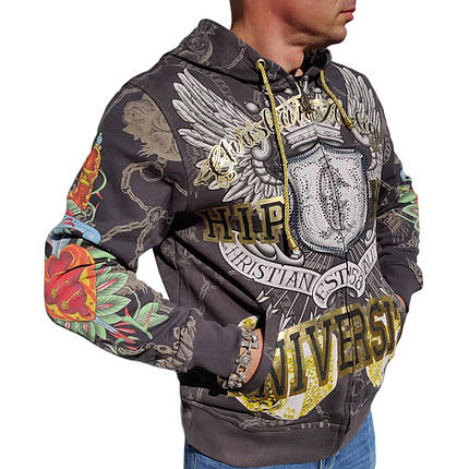 Худі світшот Ed Hardy Hip Hop Gray, фото 2