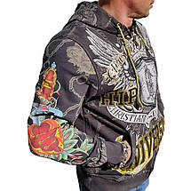 Худі світшот Ed Hardy Hip Hop Gray, фото 2