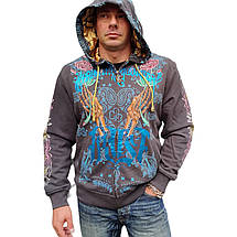 Худи свитшот Ed Hardy Christian Audiger Wrists - Gray, фото 3