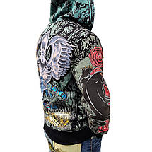 Худи свитшот Ed Hardy Christian Audiger Golden Skull- Black, фото 3