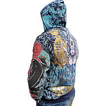 Худи свитшот Ed Hardy Christian Audiger Golden Skull- Blue, фото 3