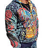 Худи свитшот Ed Hardy Christian Audiger Golden Skull- Blue, фото 3