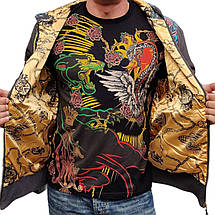Худи свитшот Ed Hardy Christian Audiger Golden Skull- Blue, фото 4