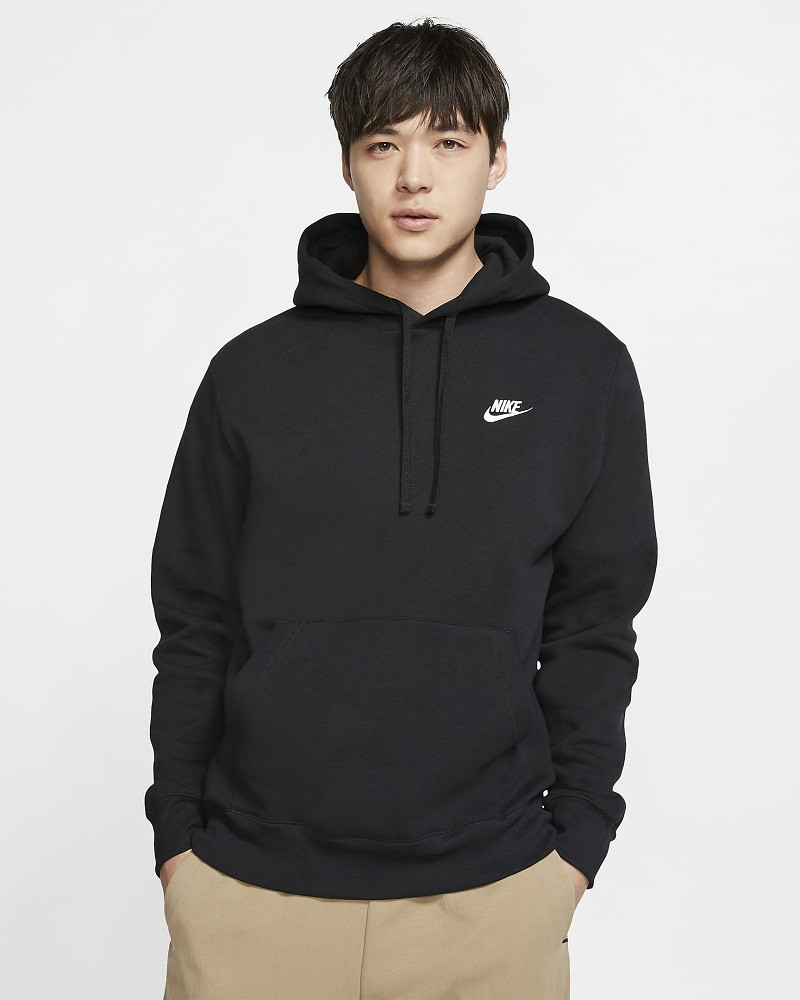 Толстовка спортивна чоловіча чорного кольору Nike Sportswear Club Fleece BV2654-010