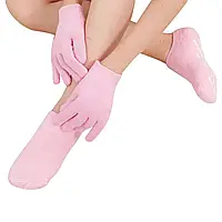 Набір рукавички та шкарпетки для догляду за шкірою рук і ніг Supretto, рожеві