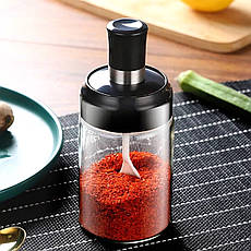 Набір ємностей для спецій 4 шт 100 мл, банки з ложкою, фото 4