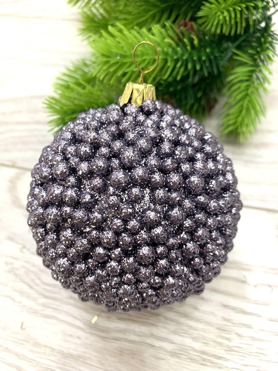 Куля новорічна, ялинова. Куля на ялинку (бронза, діаметр 8 см), фото 1