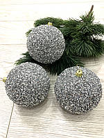 Куля новорічна, ялинкова. Куля на ялинку ( срібло діаметр 10 см), фото 4
