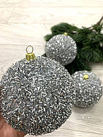 Куля новорічна, ялинкова. Куля на ялинку ( срібло діаметр 10 см), фото 6