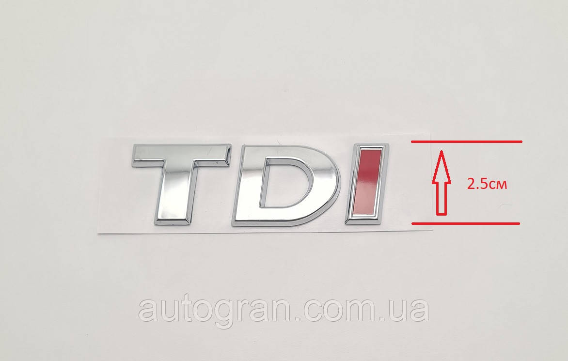 Емблема напис багажника VW Volkswagen TDI після 2009 р. тип 1