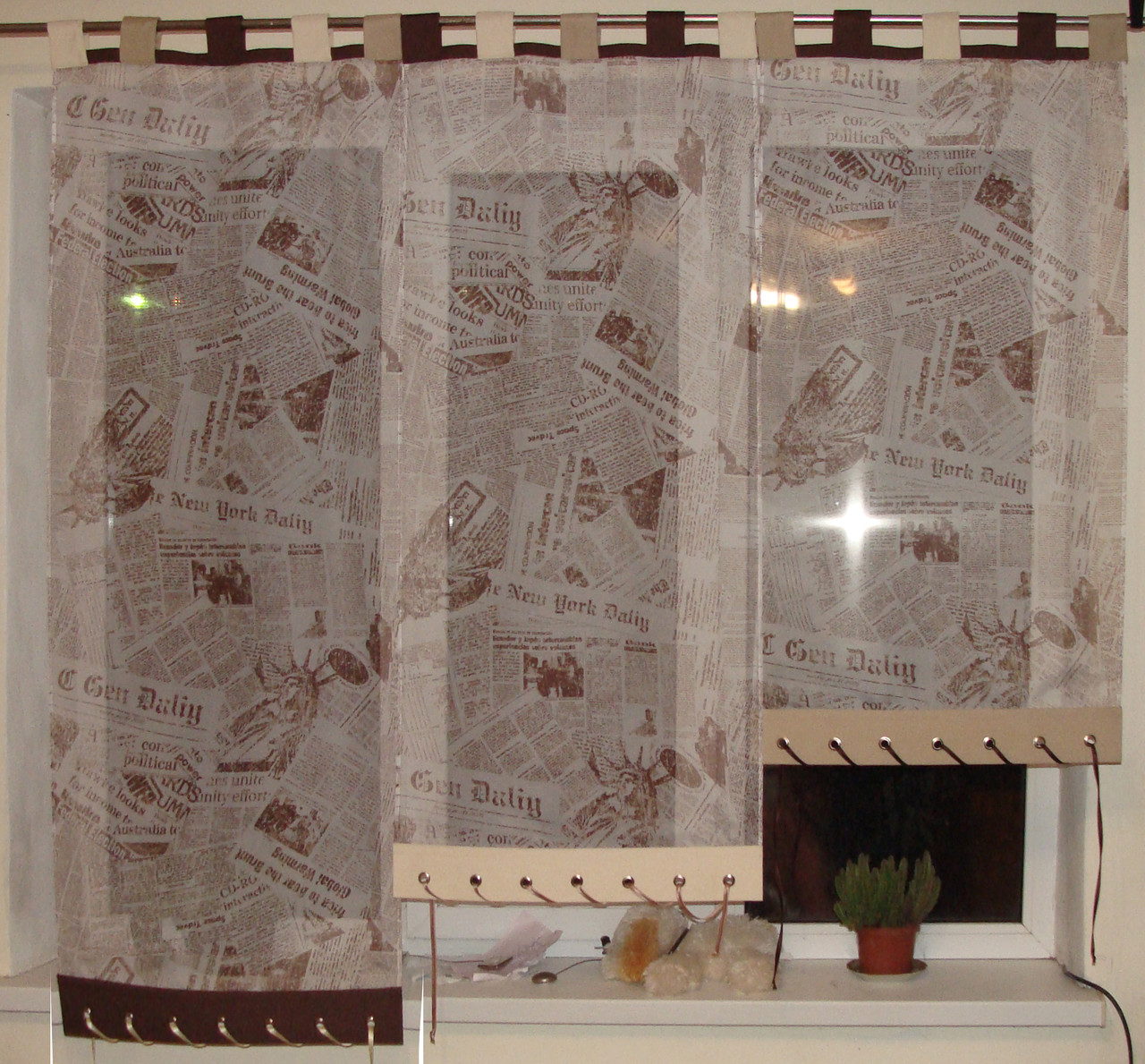 Японські фіранки Газетка на петлях, фото 1