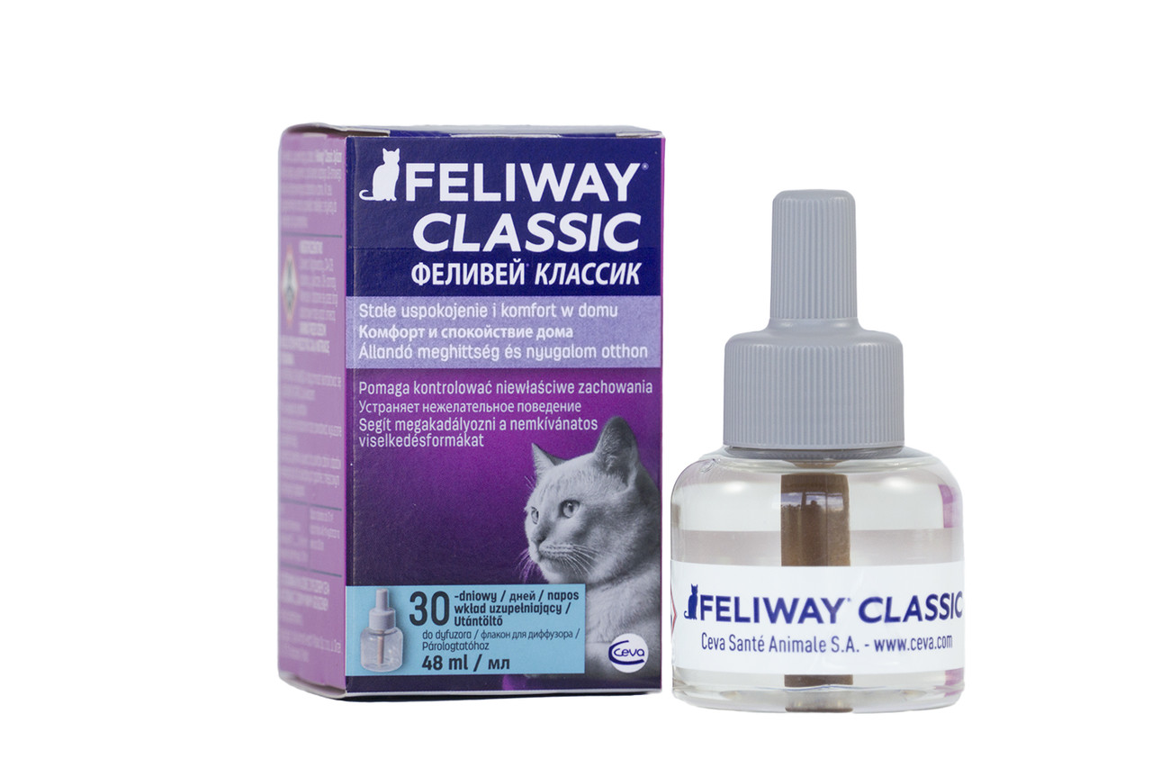 Ceva Feliway Classic Змінний флакон з феромонами для корекції поведінки у котів 48 мл