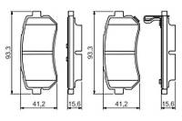 Тормозные колодки задние I20 (08-) Bosch 0 986 495 354