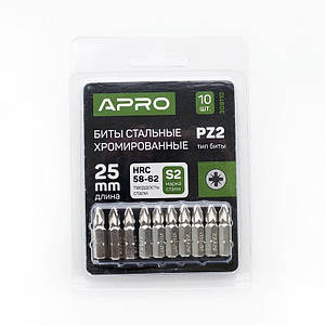 Біта РZ2*25 мм хром (10 шт./пач.) PRO 3091101