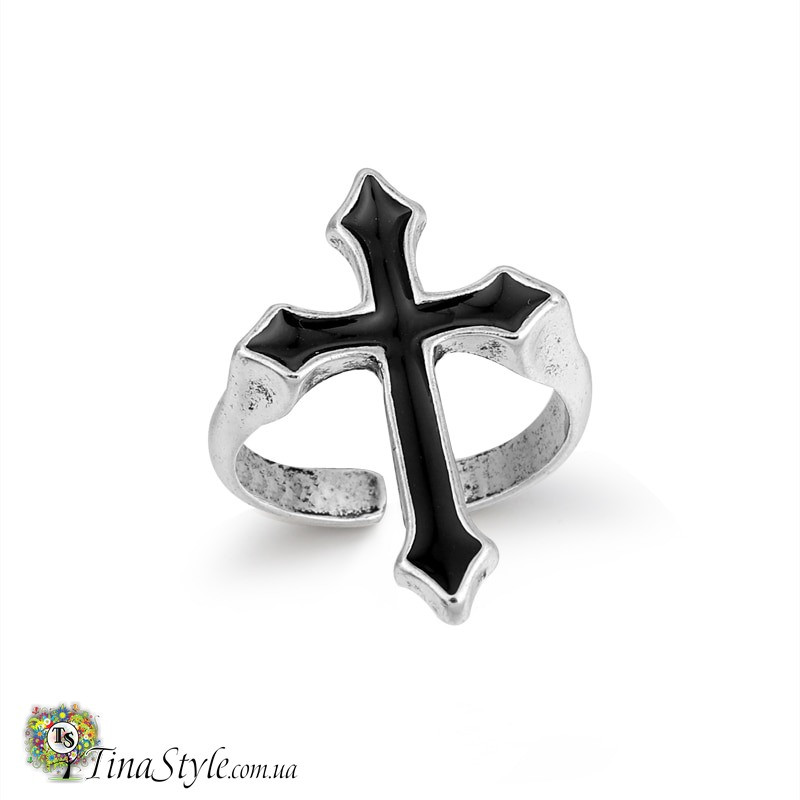 Кільце хрестик хрест унісекс-хрест, фото 1