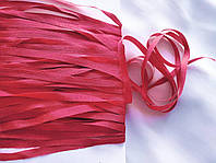 Тончайшая лента из натурального шелка, цвет красный. №1126. Ширина 4 мм.