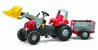 Трактор педальний із причепом і ковшем Junior Rolly Toys 811397