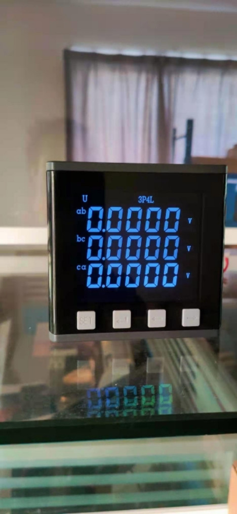 Трифазний ватметр 9BMZ з моно кристалическим дисплеєм + три трансформатора струму
