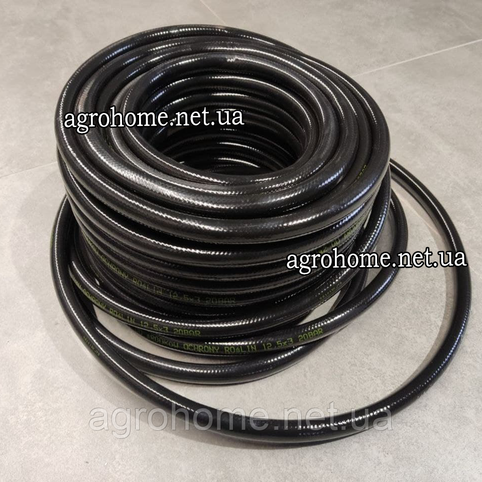 Шланг 12,5 х 3мм чорний обприскувача, фото 1