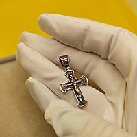Хрестик на хрещення срібний красивий 925 проба дитячий Спаси та збережи православний для хлопчика та дівчинки