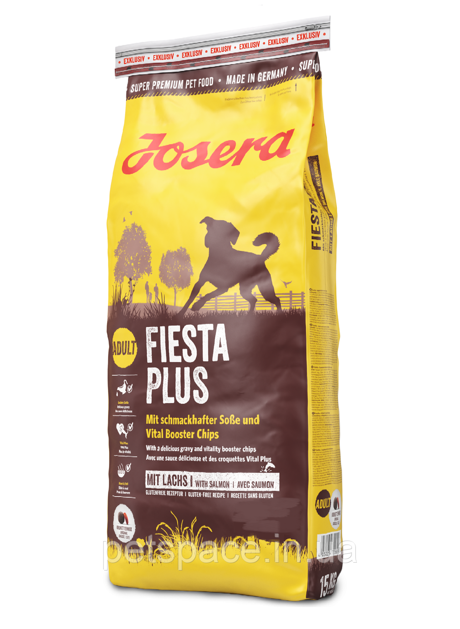 Сухий корм Josera Fiesta Plus (Йозера Фіеста Плюс з птицею та лососем) 15кг.+БЕЗКОШТОВНА ДОСТАВКА!