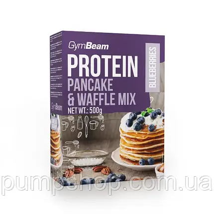 Протеїнові млинці (суміш) GymBeam Pancake & Waffle Mix 500 г (уцінка ТЕРМІНОСТІ Пальми 5.22), фото 2