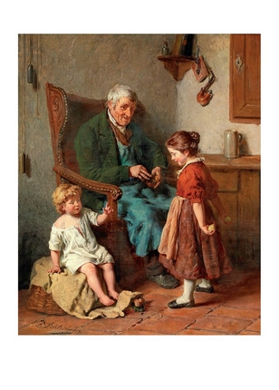 Открытка The Grandfather with Children, фото 1