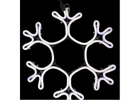 Світлодіодна гірлянда "Сніжинка" 40 см, гнучкий неон білий