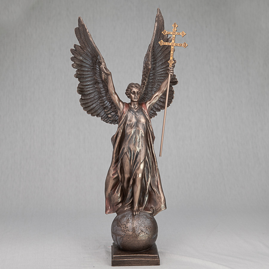 Ексклюзивна статуетка Veronese Ангел Габріель 38 см 74747 з бронзовим напиленням