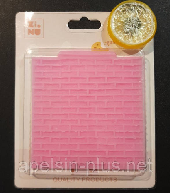 Молд силіконовий для декору Цегляна кладка 9,5 см на 9,5 см, фото 1