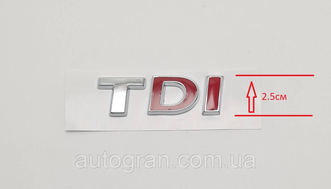 Емблема напис багажника VW Volkswagen TDI після 2009г тип 2