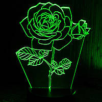 Акриловый светильник-ночник Роза зеленый tty-n001144