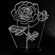 Акриловий світильник-нічник Троянда білий tty-n001147