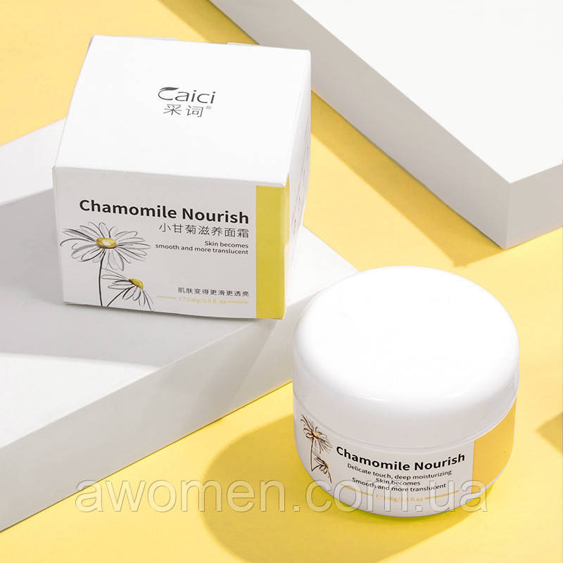 Уценка! Зимовий крем для обличчя Caici Chamomile Nourish з екстрактом ромашки 50 g (м'ята коробка)