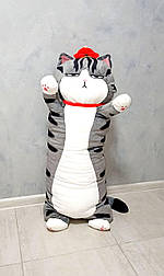 Іграшка подушка обіймашка кіт смугастий сірий Імператор (100 см) 2 в 1 krd0211