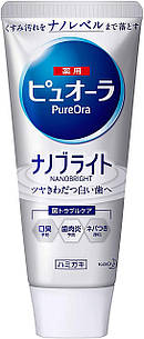 Kao PureOra Nano Bright Профілактична зубна паста з наночастинками, відбілює, усуває причину запаху, 115 г