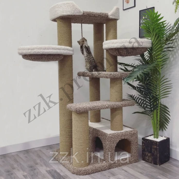 Игровой Комплекс с Домиком для Кота. Оббивка Ковролін. — Купить ...