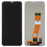 Дисплей для Samsung Galaxy A02s A025F/DS / M02s M025, модуль (екран, сенсор), чорний шлейф, оригінальний