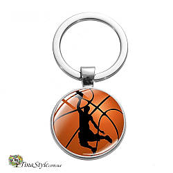 Брелок Баскетбольний м'яч Неіржавка сталь для ключів ПОДАРУНОК