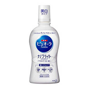 Kao PureOra Nano Bright  рідка зубна паста відбілює, усуває причину запаху, 400 мл