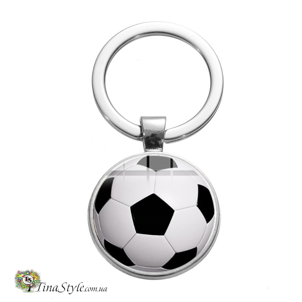 Брелок Футбольний м'яч Нержавіюча сталь для ключів ПОДАРУНОК, фото 1