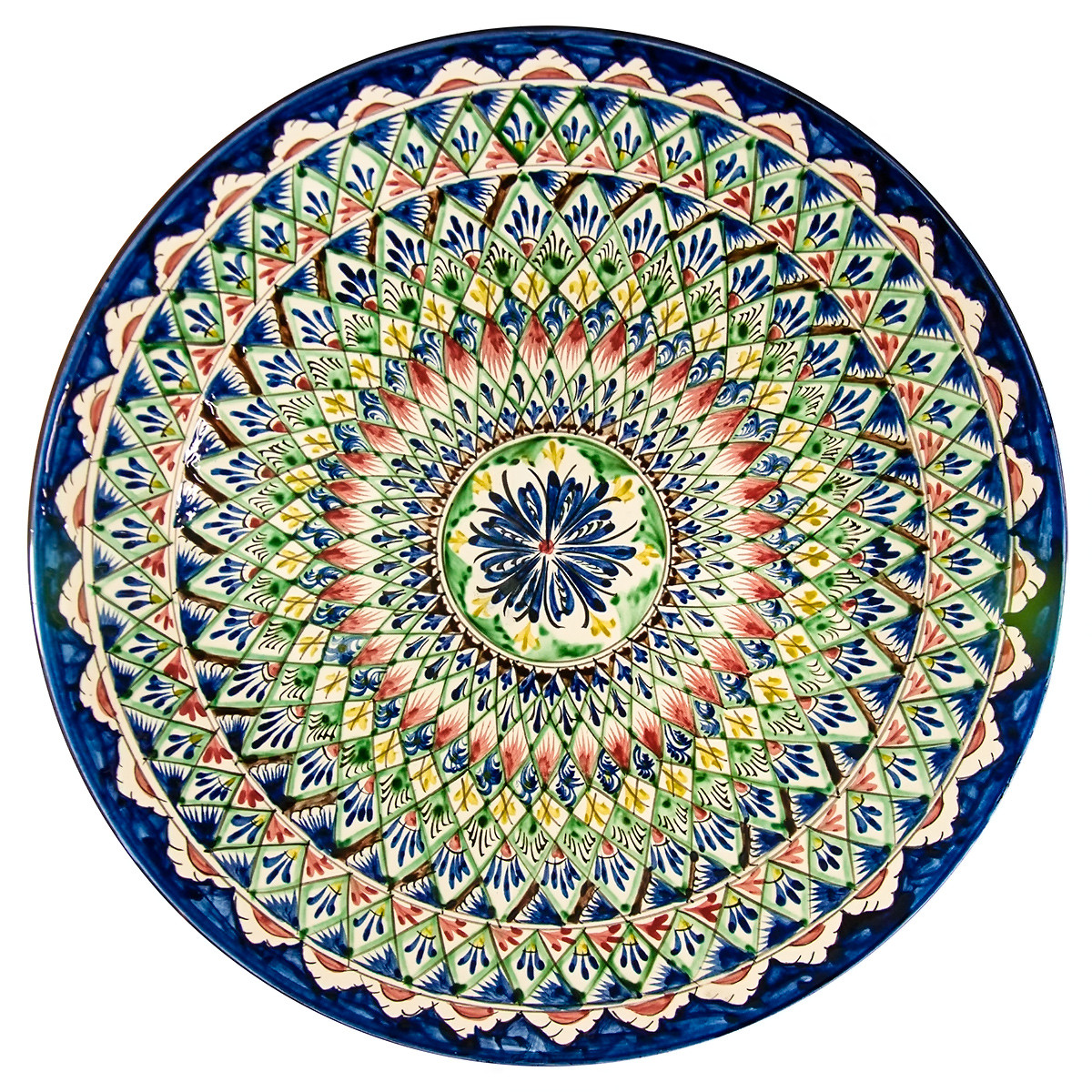 Ляган узбецький (тарілка вузбекська) діаметр 42 см ручна робота 4205-47