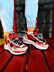 Жіночі кросівки Nike Sacai x Vapor Waffle Baige/Red ALL06417, фото 2