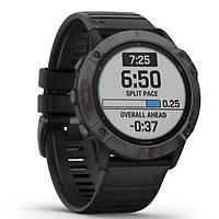 Смарт-часы Garmin Fenix 6X Pro Solar Titanium Carbon Grey DLC with Black Band (010-02157-21)