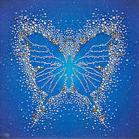 Набор для вышивки бисером " Бабочка " оберег, небо, амулет частичная выкладка 30x30 см