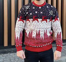 Чоловічий светр з оленями, новорічний светр з оленями