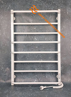 Електрична рушникосушка Flyme EF 800R (терморегулятор + таймер) колір білий / права