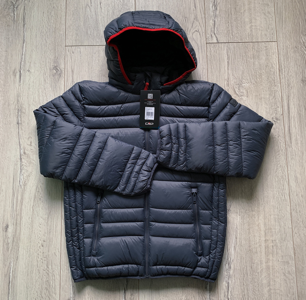 Чоловіча куртка CMP Man Jacket Zip Hood сіра 31K2717-U911 Оригінал